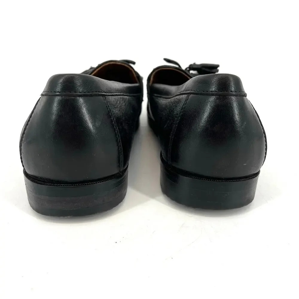 Johnston & Murphy Men's 9.5‎ Black Leather Tassel Dress Loafer